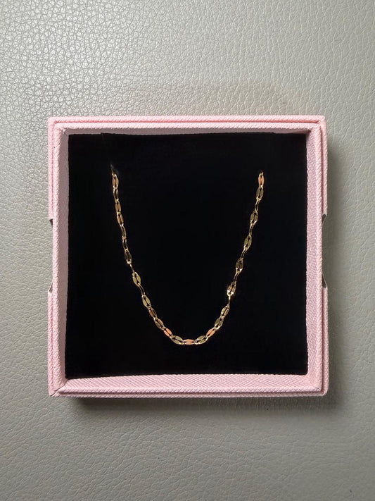 Reiskorn-Gliederkette (18 Karat vergoldet)